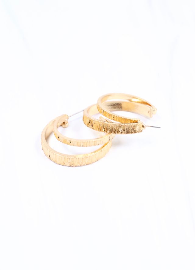 Falk Douple Hoop Earring GOLD