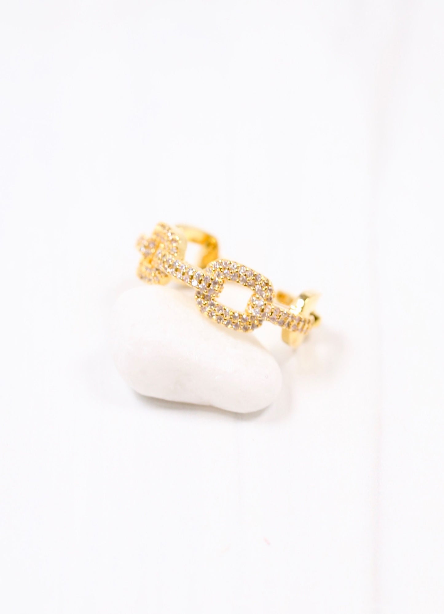 Forbe CZ Link Ring GOLD