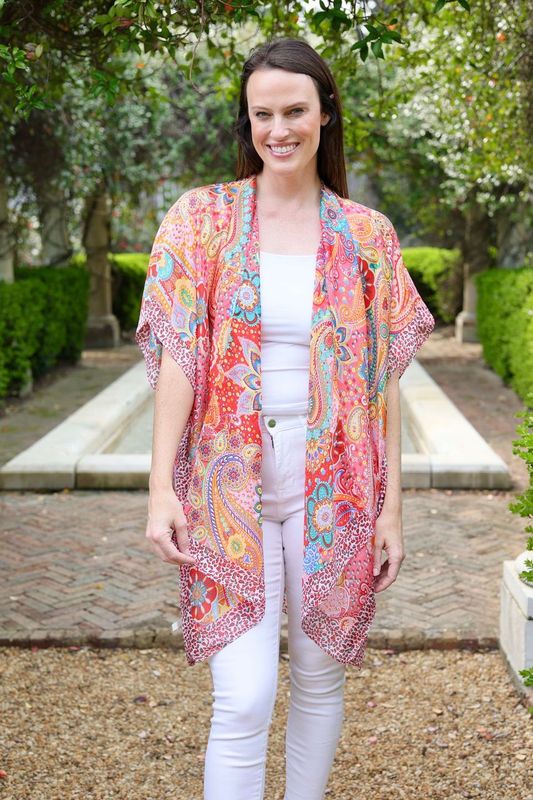 Barden Printed Kimono RED MULTI