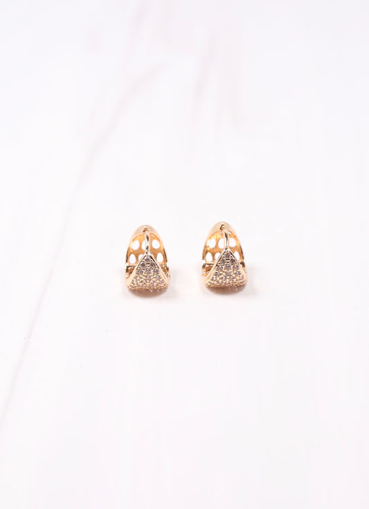 Barnard CZ Hoop Earring GOLD