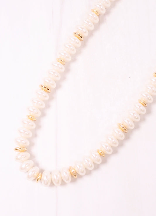 Rumer Pearl Necklace CREAM