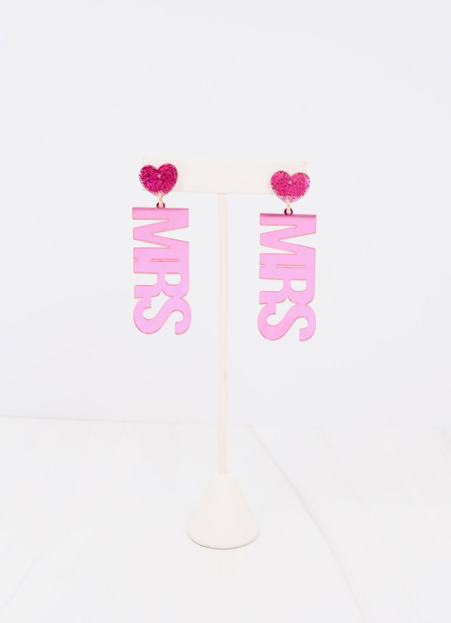 Mrs Mirrored Drop Earring PINK