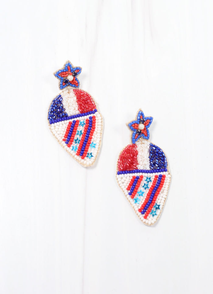 Freedom Snow Cone Earring TRI COLOR