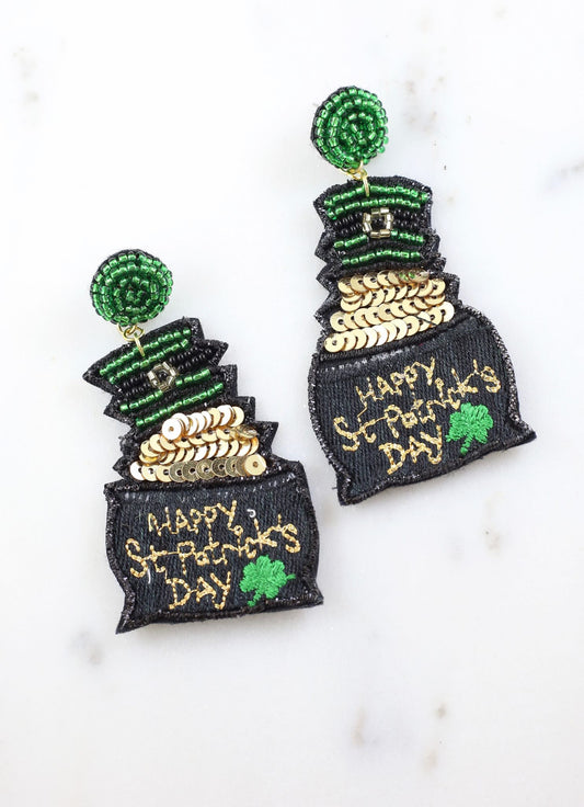 Parade Pot of Gold Earring BLACK