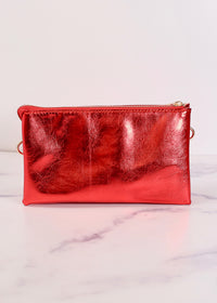 Liz Custom Collection Crossbody Bag METALLIC RED