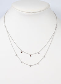 More Chances Layered CZ Necklace SILVER