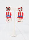 Uncle Sam Jam Beaded Earring TRI COLOR