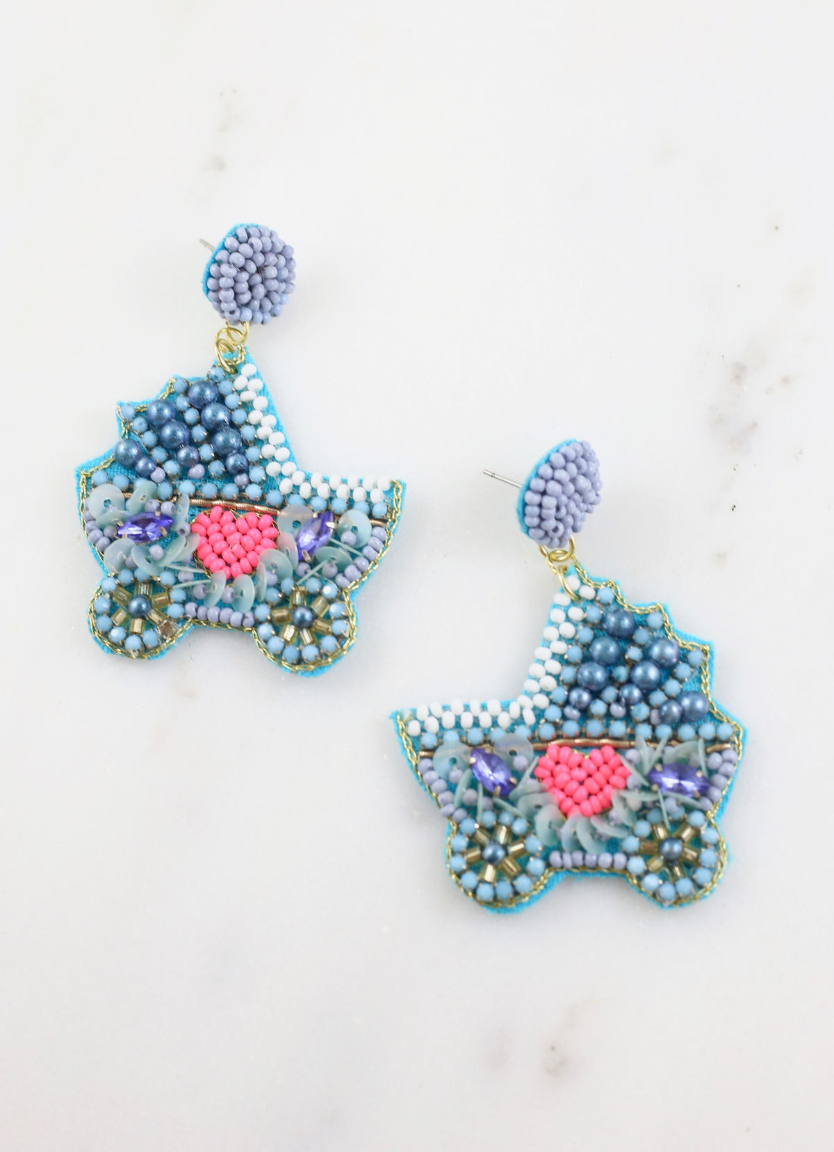 Baby Carriage Earring BLUE