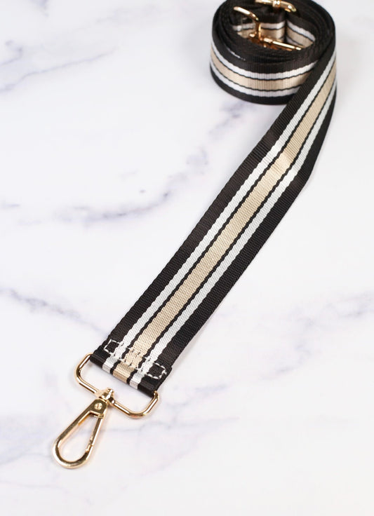 Layla Crossbody Strap Black Stripe