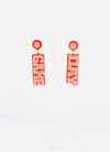 Game Day Drop Earring GOLD RED