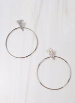 Copthall Hoop Earring with CZ Post SILVER