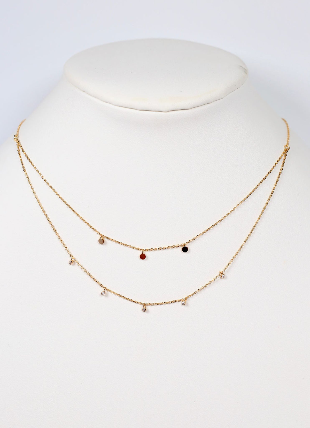 More Chances Layered CZ Necklace GOLD