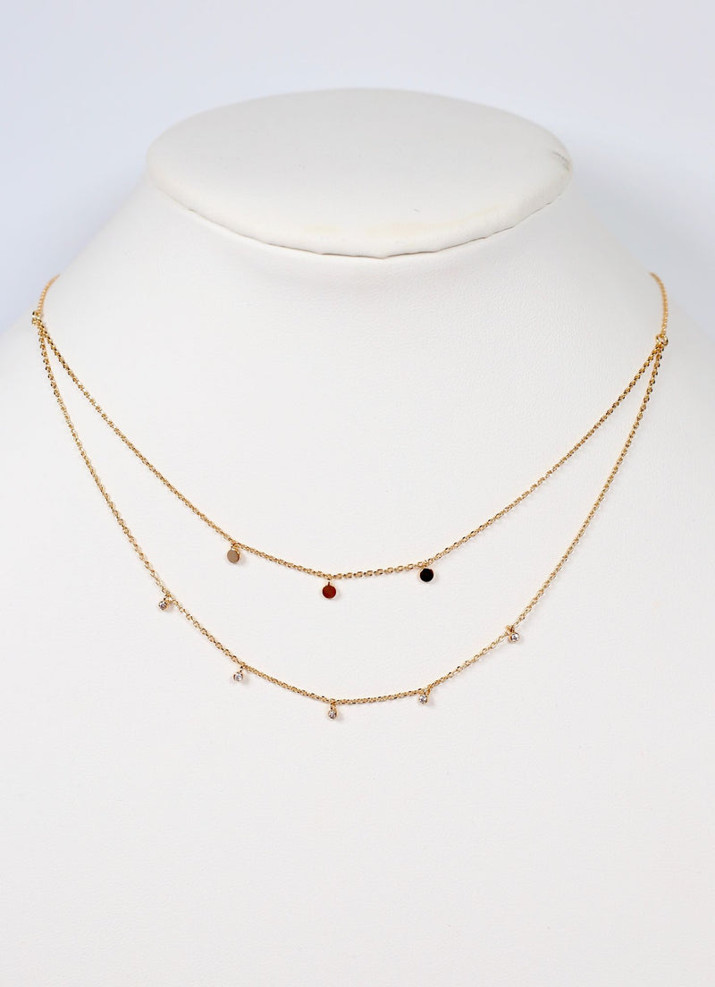 More Chances Layered CZ Necklace GOLD