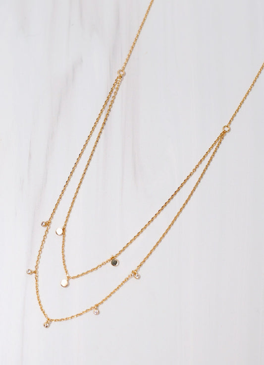 More Chances Layered CZ Necklace GOLD