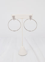 Copthall Hoop Earring with CZ Post SILVER